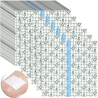 BBTO 50 Pcs Transparent Waterproof Adhesive Dressing Bandage, 8 x 8 Inch - size: 8x8 Inch (Pack of 50)