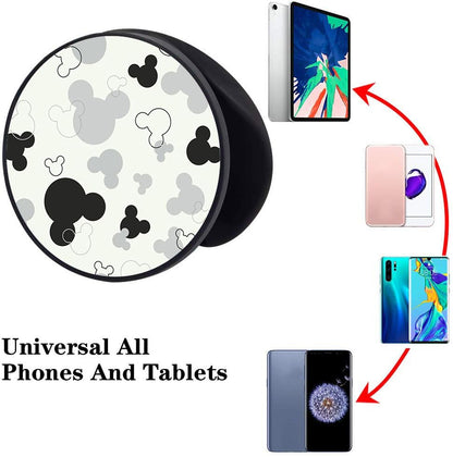 3 Pack/Multifunction Cell Phone Stand Holder and Grip White Cute Foldable Phone Kickstand Mount Compatible for Smartphones