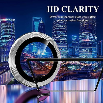 Zeking (2 Set) Camera Lens Protector Compatible with Samsung Galaxy Tab S11 Ultra, Scratch-Resistant HD Clarity Ultra-Thin 9H Tempered Glass with Aluminum Edging, Individual Metal Lens Cover (Silver) - color: Silver