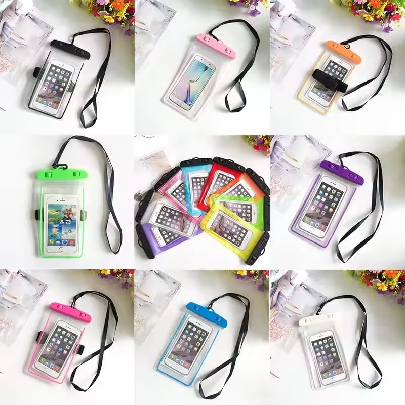 Waterproof Phone Pouch, Universal Dry Bag Case, Touch Screen Compatible, 7.8 x 4.1 Inches, for Swimming, Beach, Boating