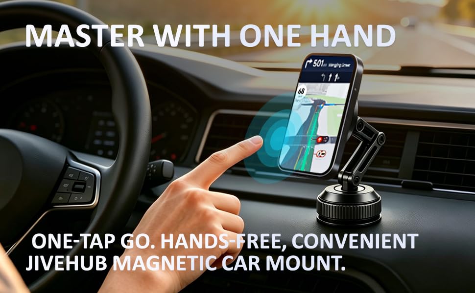 Silver Long Phone Holder for Car, N55 Magnetic - color: sliver