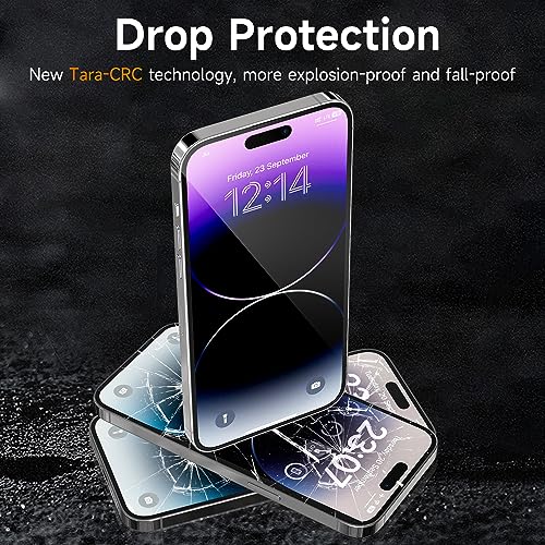 3 Pack for Privacy Screen Protector for iPhone 15/15 Pro - size: 15 Pro