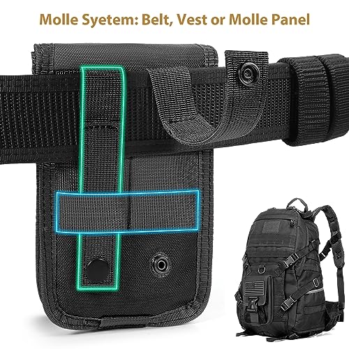 SOWHUP Tactical Molle Pouch Cell Phone Pouch Holster Small Utility EDC Pouch Gadget Organizer Bag - color: Black3