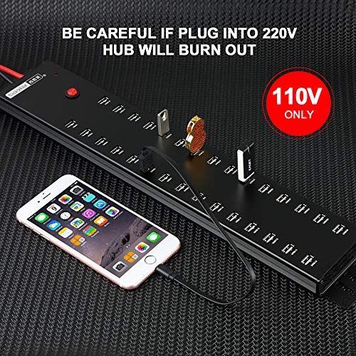 A-812 30-Port USB 2.0 Hub, 300W, 30-Device Charge & Sync