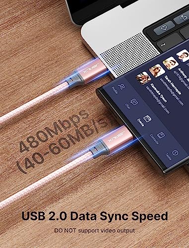 JSAUX 100W USB C to USB C Cable [2-Pack 6.6FT], PD Fast Charging, Pink - color: Pink, size: 6.6ft+6.6ft