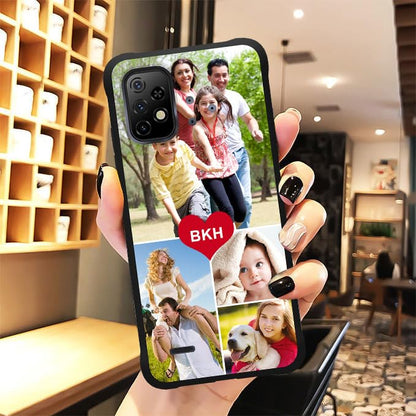 Custom Photo Collage Case for UMIDIGI A15C/A15/A13 Pro/A13s/A13/A11 Pro Max/A7,A5 Pro/A3s/F3 SE/F3S/F3/F2/F1 Play/F1/S5 Pro Phone Cover Personalized Image DIY,Customized Soft Slim Shockproof Case - color: Template 04 - Red Heart