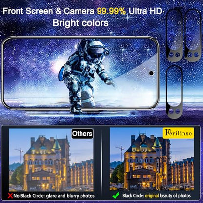 Ferilinso Screen Protector for Google Pixel 9 Pro XL, Tempered Glass Back - size: Pixel 9 Pro XL-6.73 IN