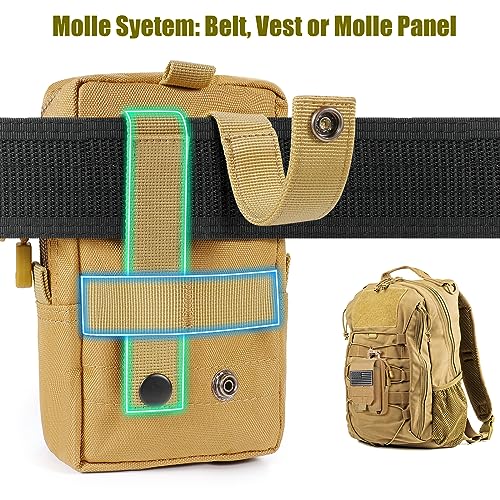 SOWHUP Tactical Molle Pouch Cell Phone Pouch Holster Small Utility EDC Pouch Gadget Organizer Bag - color: ACU1