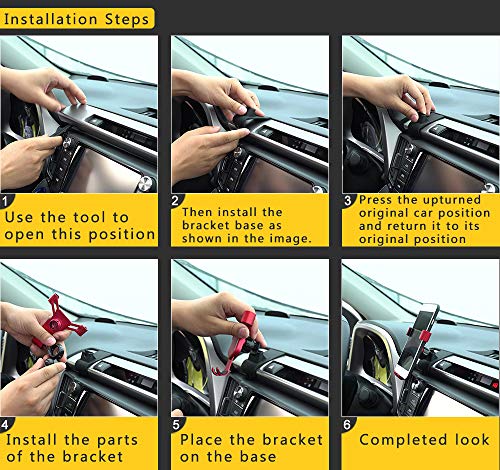 RAV4 Car Phone Holder Fit for Toyota RAV4 2018-2013 Air Vent Phone Mount Adjustable, Car Phone Cradle Fit for iPhone Samsung 4-7 Inches Smartphone - style: RAV4 13-18 Magnet
