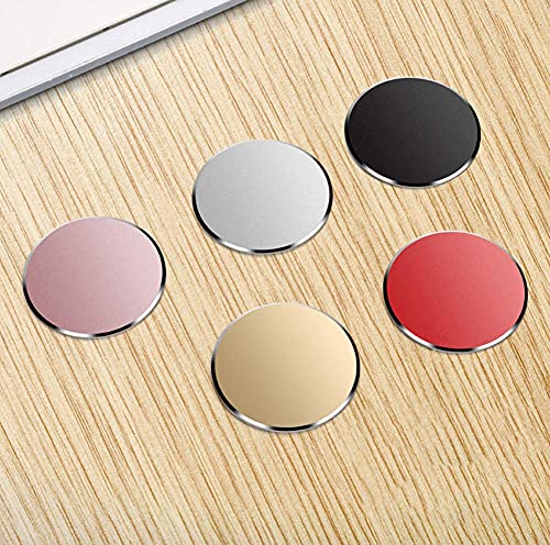 Replacement Metal Plates Set for Magnetic Car Phone Holders, Wall & Air Vent Mounts, Cases, Magnets. Kit of 2 Matte Silver Round Iron Discs without Holes. 3M Adhesive Backing. Steel Disks 2 Pack - color: Silver / 2 Pack