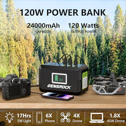 GENSROCK Portable Power Bank, 24,000mAh Portable Laptop Charger - color: Green