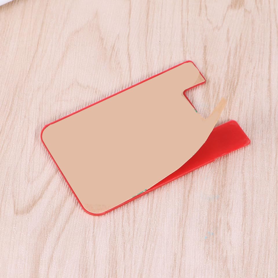 jojofuny 3Pcs Adhesive Mobile Phone Card Holder Stick on Back Cover Phone Wallet for Id Credit Cards Cash Organizer 3.42X2.08In - color: Red