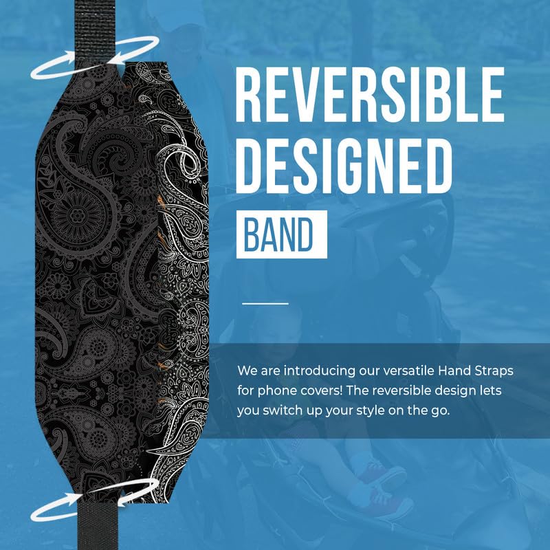 Switchbands Universal Phone Grip Strap | Phone Loop for iPhone & Android | Reversible Phone Straps As Cell Phone Finger Holder | Elastic phone Grip - Wireless Charging Compatible - Edo Essence