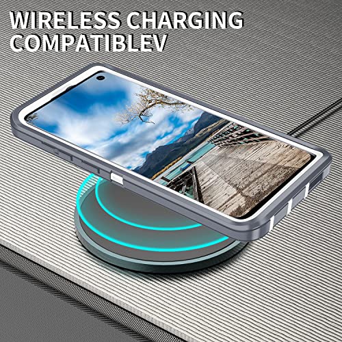 for Galaxy S10 Case,[Without Screen Protector] Heavy Duty Shockproof Dust/Drop Poof 3 Layers Full Bady Protection Rugged Cover Case for Galaxy S10 6.1",Grey - color: Grey/White