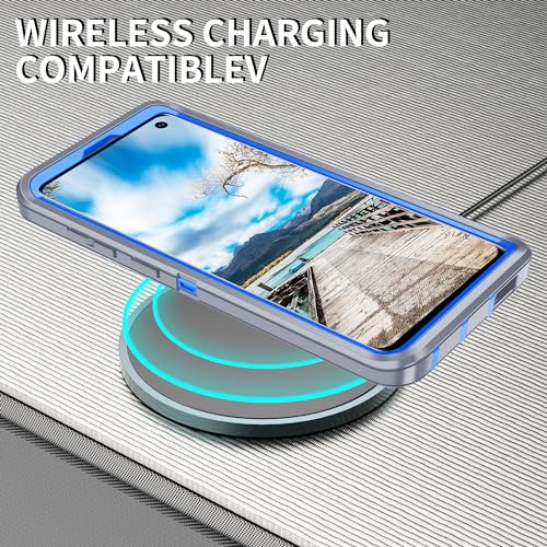 for Galaxy S10 Case,[Without Screen Protector] Heavy Duty Shockproof Dust/Drop Poof 3 Layers Full Bady Protection Rugged Cover for Galaxy S10,Grey/Dark Blue - color: Grey/Dark Blue