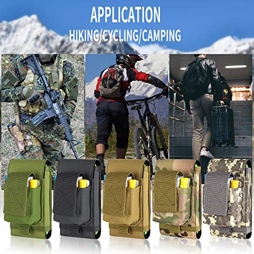 Tactical Molle Phone Holster, Compact Waist Belt Pouch with Cigarette Case for iPhone 17 Pro Max/16 Pro Max/15 Pro Max/14 Pro Max/13 Pro Max, Samsung S25/S24/S23/S22 - color: ACU
