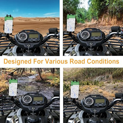 Chikia Anti-Theft ATV Phone Mount Holder,Sunshade,Waterproof,Anti-Vibration