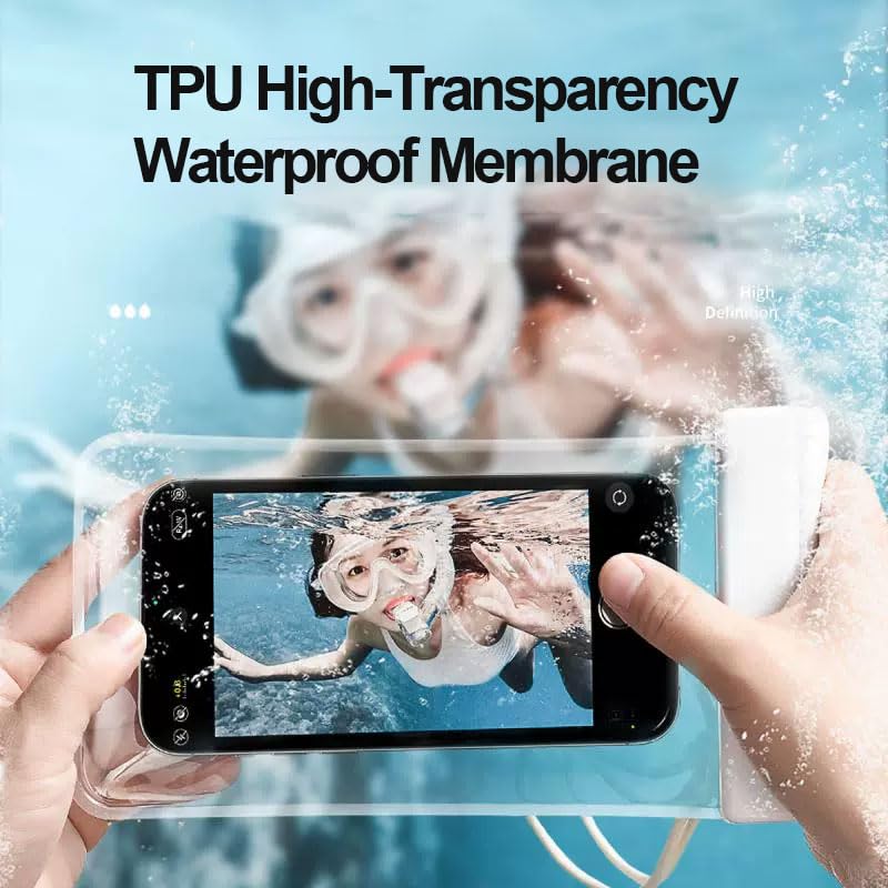 Waterproof Phone Pouch, Lightweigt Cellphone Case with Lanyard, Float Dry Bag Protector Case for iPhone16 15 14 13 12 11 Pro Max Plus XR, Fit up to 7.2" Devices, Underwater Sensitivity Touch, Black - color: Black