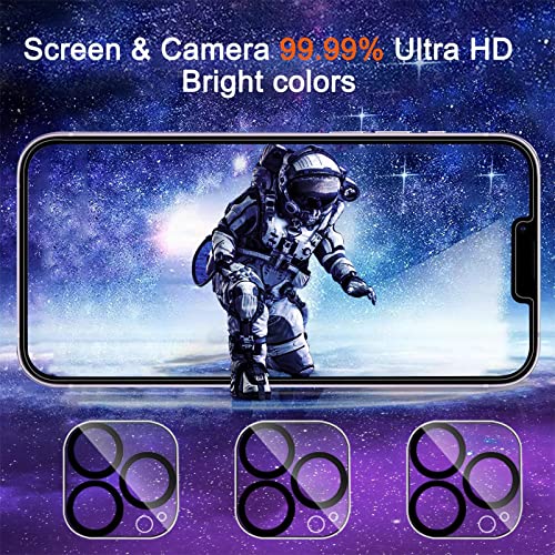 IMBZBK Screen Protector for iPhone 13 Pro Max, Tempered Glass, 3+3 Pack - color: 13 Pro Max-Transparent