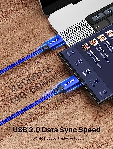 JSAUX 100W USB C to USB C Cable [2-Pack 3.3FT], PD Fast Charging, Blue - color: Blue, size: 3.3ft+3.3ft