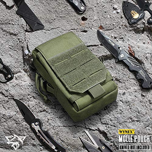 WYNEX Tactical EDC Pouch Molle,Utility Admin Pouch for Small Tool & Phone - color: Army Green