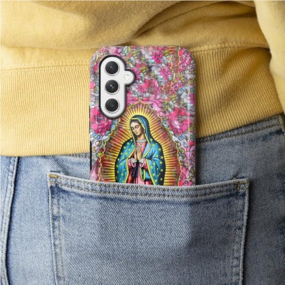 Virgin Mary Phone Case for Samsung Galaxy A16, Dual Layer Shockproof Heavy Duty Protective Cover with Soft TPU + Hard PC, Anti-Scratch Slim Fit, Wireless Charging Compatible - color: Virgin Mary, size: 6.7" Galaxy A16