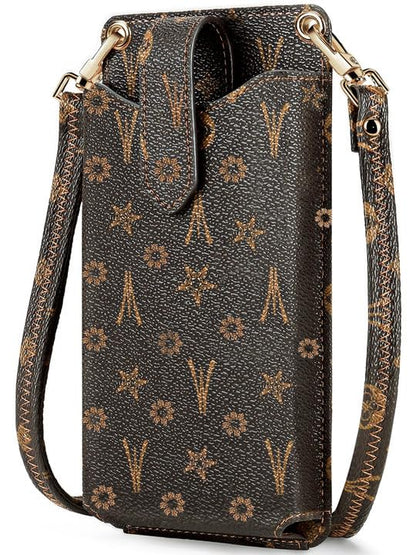 Peacocktion Small Crossbody Cell Phone Purse for Women, Lightweight Mini Small Crossbody Bags for Women with Card Slots - color: 02-brown