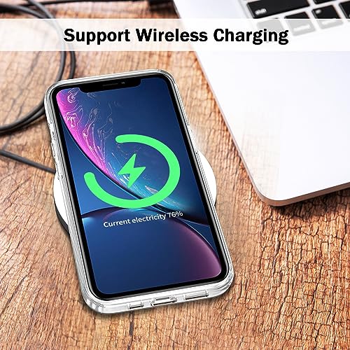 TENOC Phone Case Compatible with iPhone XR, Clear Case Non-Yellowing Protective Bumper Hard Back Cover for 6.1 Inch - color: Clear Anti-Yellowing, size: iPhone Xr