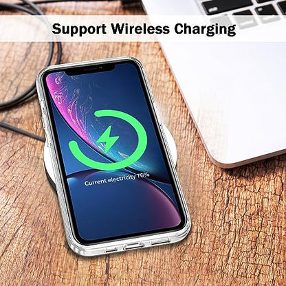 TENOC Phone Case Compatible with iPhone XR, Clear Case Non-Yellowing Protective Bumper Hard Back Cover for 6.1 Inch - color: Clear Anti-Yellowing, size: iPhone Xr