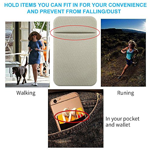 Fulgamo Phone Wallet Stick on,Card Holder for Phone Case,Phone Card Holder