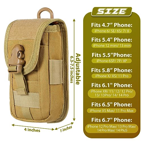 SOWHUP Tactical Molle Pouch Cell Phone Pouch Holster Small Utility EDC Pouch Gadget Organizer Bag - color: ACU2