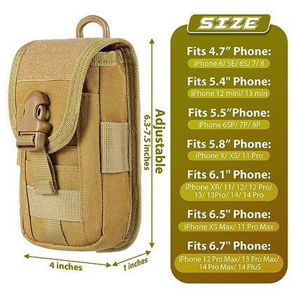 SOWHUP Tactical Molle Pouch Cell Phone Pouch Holster Small Utility EDC Pouch Gadget Organizer Bag - color: ACU2