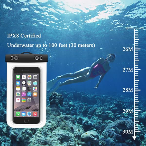 Waterproof Case Compatible with Google Pixel 10/Pro/Pro XL - Underwater Bag Floating Cover Touch Screen IPX8 Clear