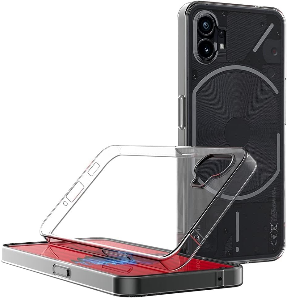 MaiJin Case for Nothing Phone 1 (6.55 inch) Soft TPU Rubber Gel Bumper Transparent Back Cover