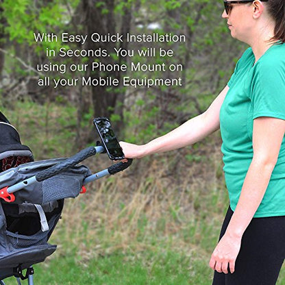 Bike Cell Phone Mount, Silicone Bike Bicycle Motorcycle MTB Stroller Handlebar, Universal Cycling Holder Fits 360° Rotation Compatible with All Apple iPhone Samsung Galaxy, Google Pixel