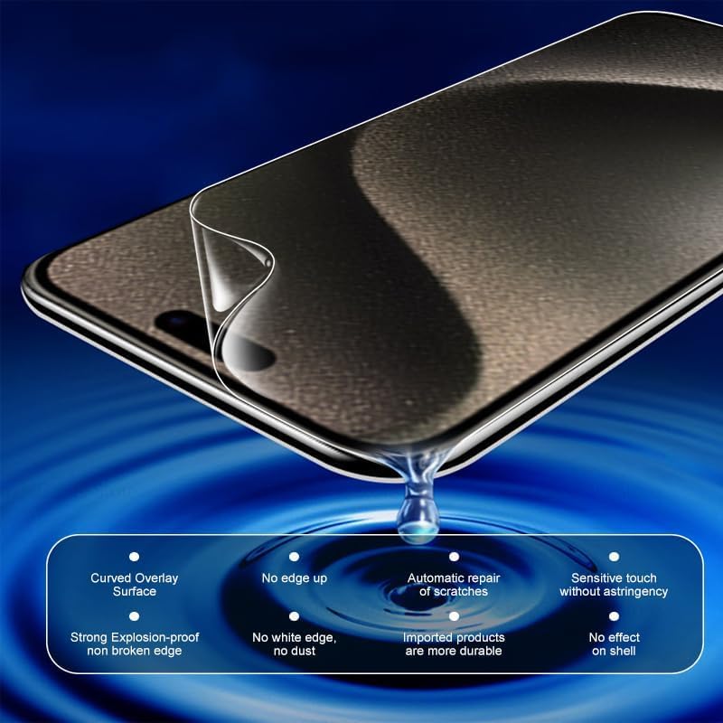 [2 Pack Hydrogel Screen Protector for iPhone 17 Pro Max 5G