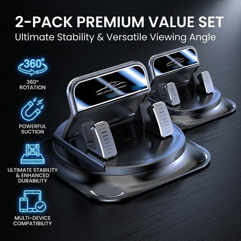 Car Phone Holder with 360 Degree Rotation 2026 Dashboard Phone Mount, 1PC