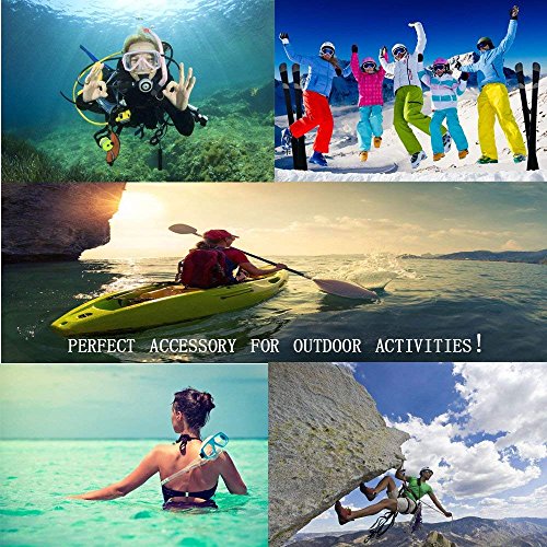 Kool Fluoresent Waterproof Phone Case, Pack of 2 IPX8 Cellphone Pouch Bag for iPhone X, 8, 7, 6 Plus, SE, Huawei Mate 9, Samsung S9+ S9 S8+ LG V20 HTC, Snowproof Dirtproof Outdoor (Yellow+Pink)