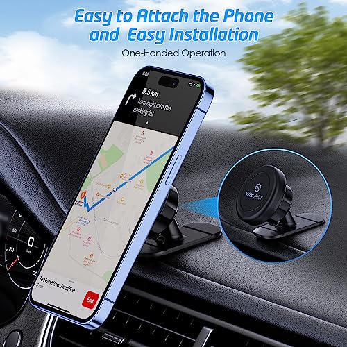 Magnetic Car Mount [2-Pack] - Universal Stick-On Dashboard Magnetic Phone Holder for Car, Strong Magnet Mount for Cell Phones & Mini Tablets with Swift-Snap Technology