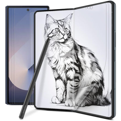3+3 Paperfeel Anti-Glare Matte Screen Protector for Samsung Galaxy Z Fold 6, 3 Pack Inside Paperfeel Film + 3 Pack Front Anti-Glare Matte Film, Anti-Fingerprint, Self-Healing, Highly Responsive Touch, Easy Installation with Alignment Jig - size: Galaxy Z