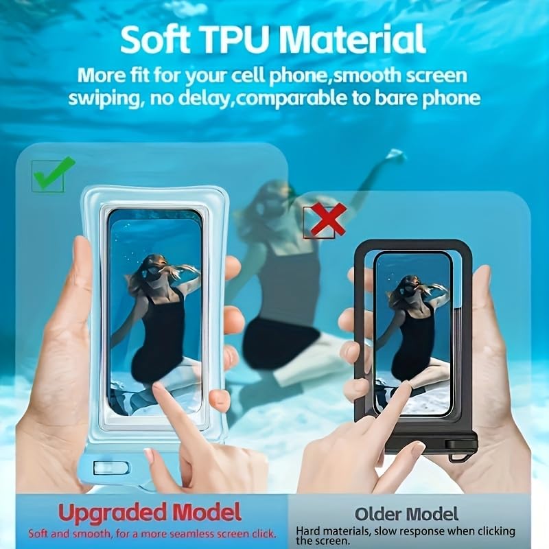 Universal Waterproof Phone Pouch, Floating Phone Case, Dry Bag, PVC Material, IPX8 Waterproof, Suitable for Swimming, Beach, Travel and Outdoor Activities, Fits Phones Up to 6.8 Inches Black - color: Black