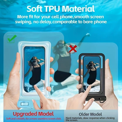 Universal Waterproof Phone Pouch, Floating Phone Case, Dry Bag, PVC Material, IPX8 Waterproof, Suitable for Swimming, Beach, Travel and Outdoor Activities, Fits Phones Up to 6.8 Inches Black - color: Black