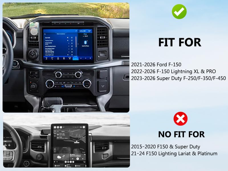 Surfcabin CNC Magnetic Car Vent Phone Mount for 2021-2026 Ford F150 - size: Fits F150 2021-2026 without Metal Arm