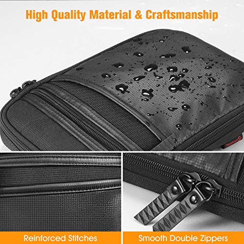 FINPAC Concealed Carry Gun Pouch, Soft Pistol Case Fanny Pack Firearm Bag | Pistol Bag Waist Belt with Holster for Handgun, Air Gun, Men, Women - color: Black - Standard Size