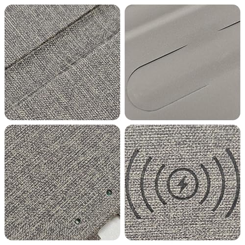 Wireless Charging Mice Pad Non-Slip Office Mice Pad with Wireless Charging - color: Gray