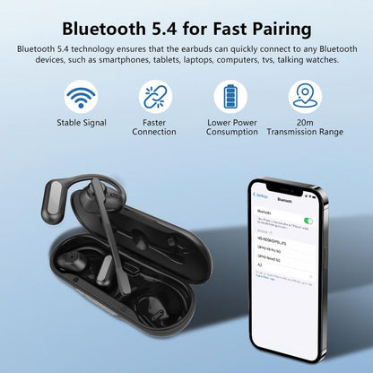iDIGMALL Open Ear Headphones, Bluetooth 5.4 Headset w/Detachable Microphone