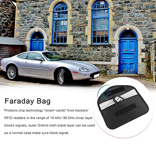 4 Pack Faraday Bags for Car Keys and Cell Phone, Signal Blocking Key Pouch Wallet, Anti-Tracking Anti Theft Car Protection, Cell Phone Signal Jammer WiFi/GSM/LTE/NFC/RFID, GPS Blocker - color: 4 Packs - 7.8" * 3.8"