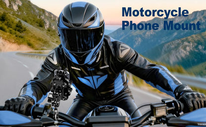Motorcycle Phone Mount, Anti-Vibration Bike Phone Holder,secures smartphone