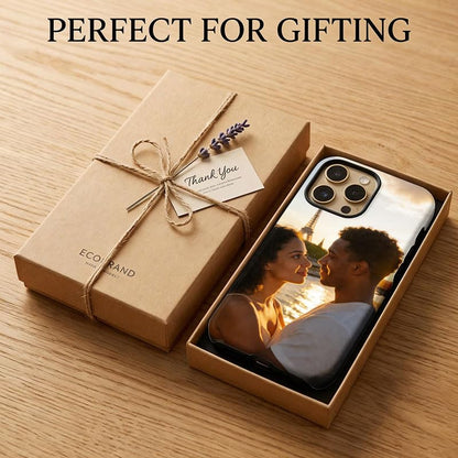 Custom Photo Phone Case Compatible with iPhone 11 Pro Max, Personalized Picture, Dual-Layer Hard Shell, Anti-Slip Drop Protection White