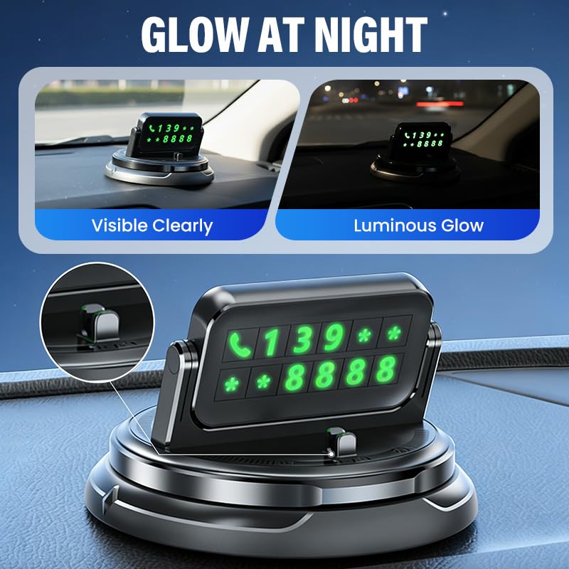 YAUNJI Car Phone Holder 360 Degree Rotation, 2026 New Adjustable Dashboard Phone Holder for Car, Portable Universal Car Phone Mount Suitable for Car Navigation in Car Dashboard (1) - color: 1